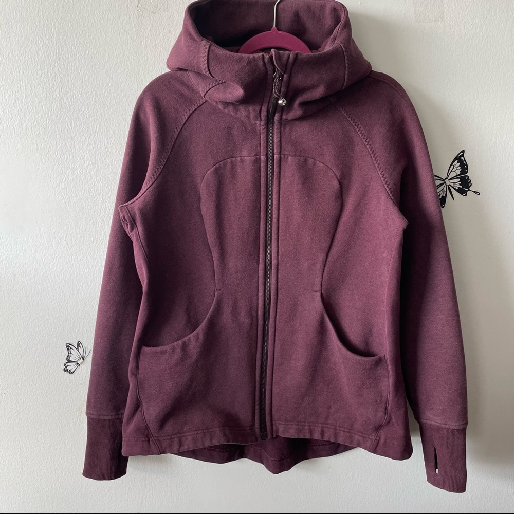 Lululemon Pleat To Street Hoodie Heathered Bordeaux